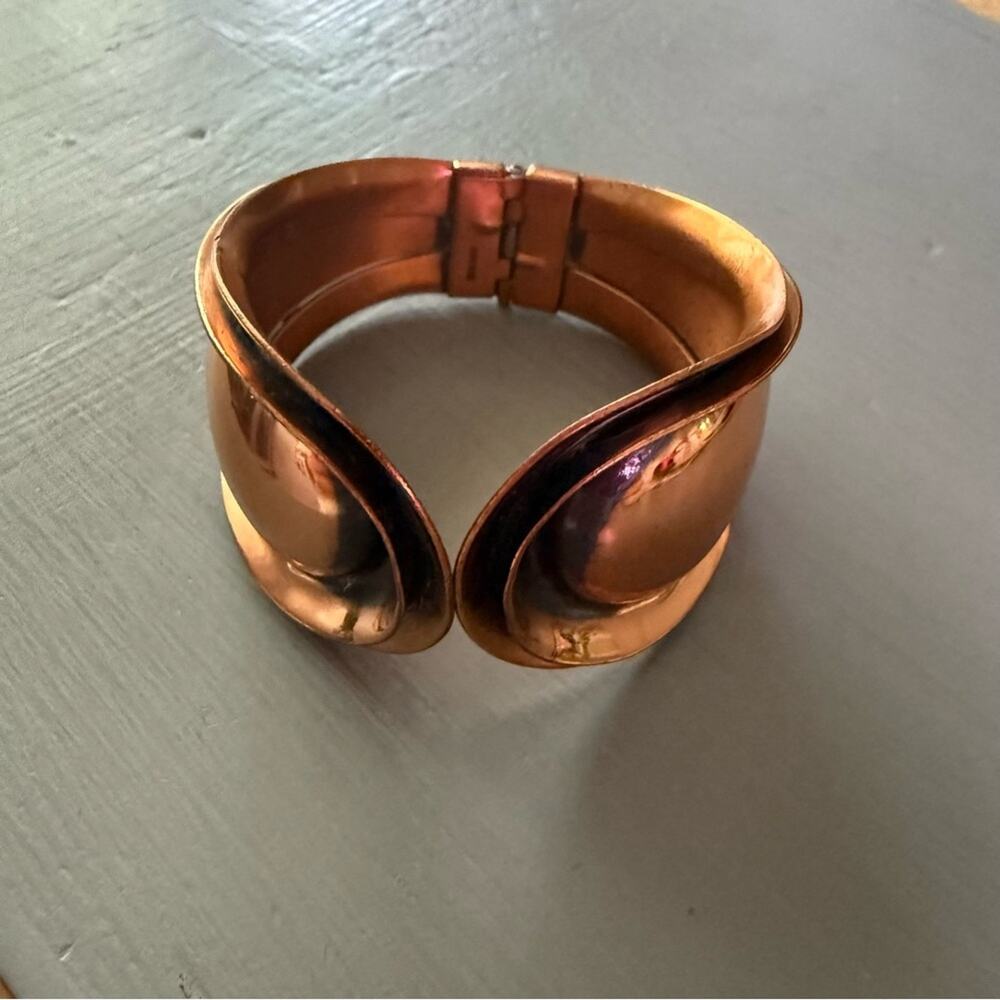 Renoir Copper Hinged Cuff Bracelet - Picture 9 of 15